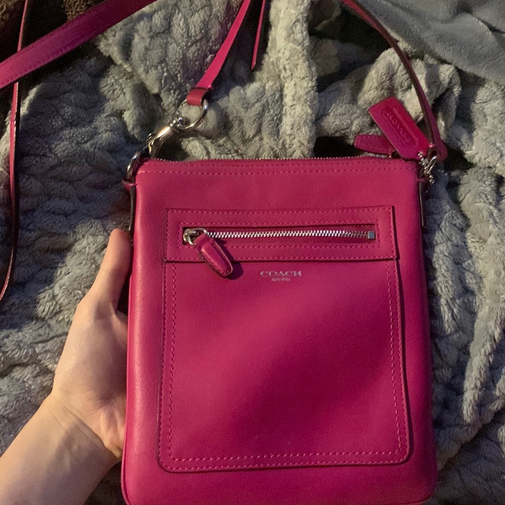 coach cross body pink purse